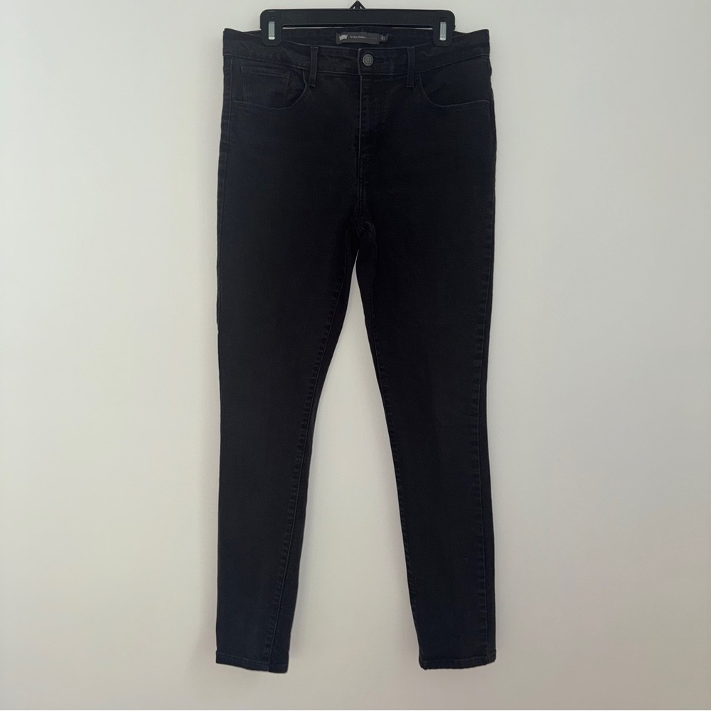 Levi’s High Rise Skinny Jeans Black Washed Womens Size 31